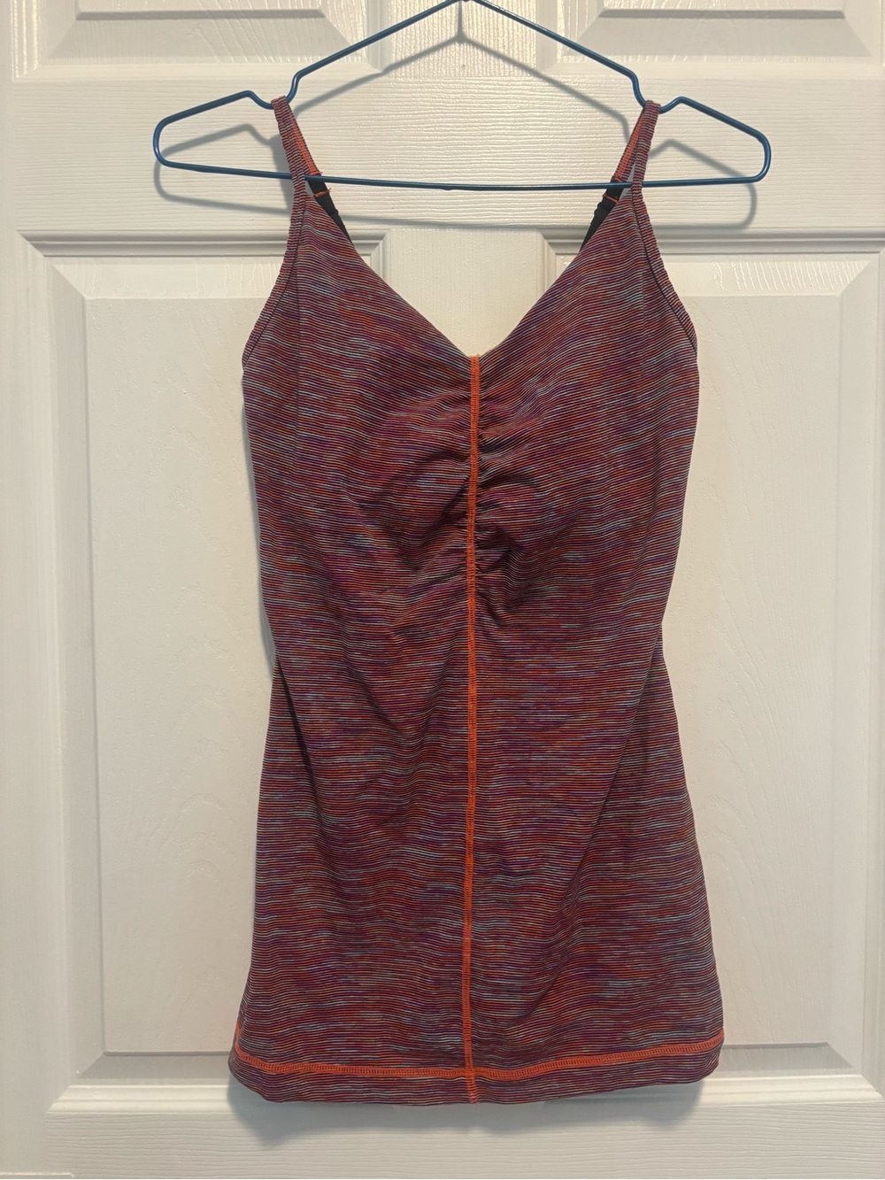 lululemon athletica Space-Dye Ruched  Tank - coral, Blue